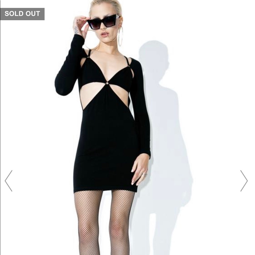 New I Heart ❤️ Black Cut-Out Body-con Dress